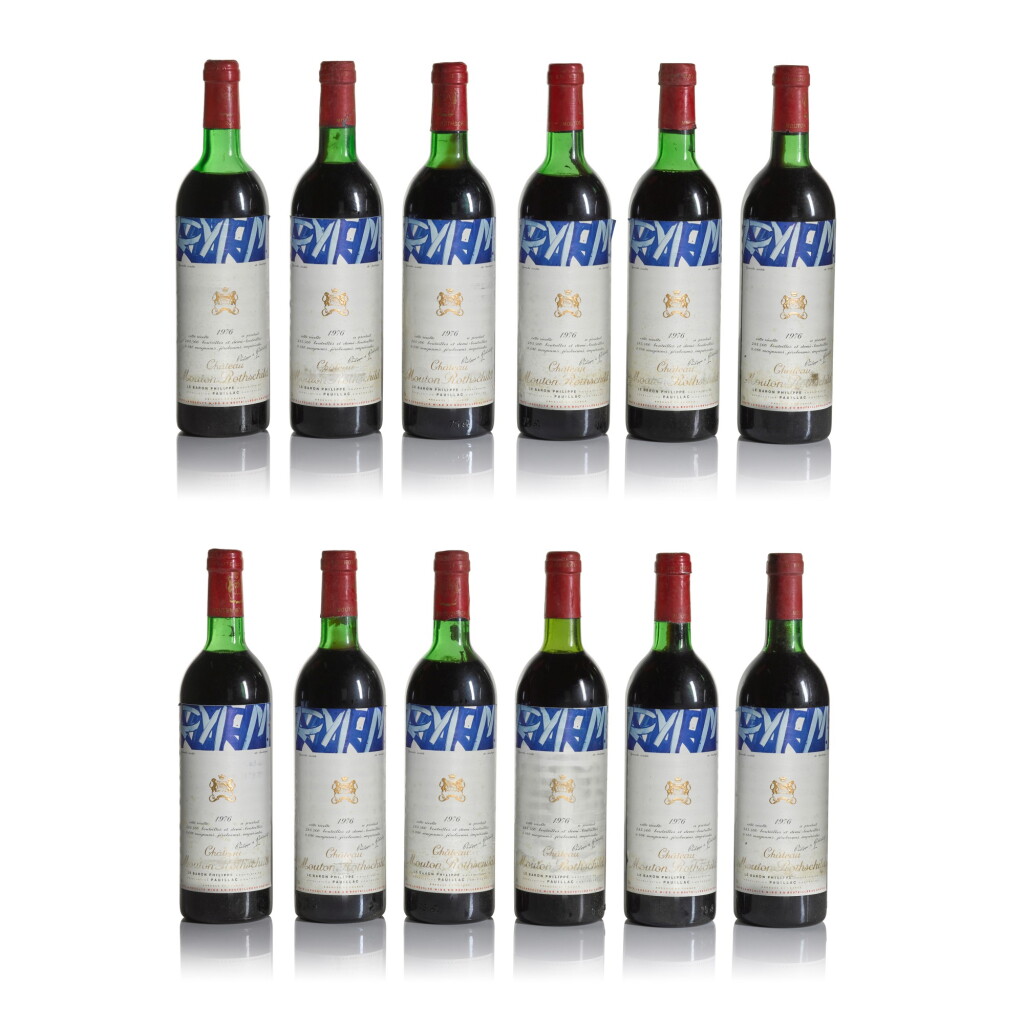 View full screen - View 1 of Lot 7. Château Mouton Rothschild 1976 (12 BT).