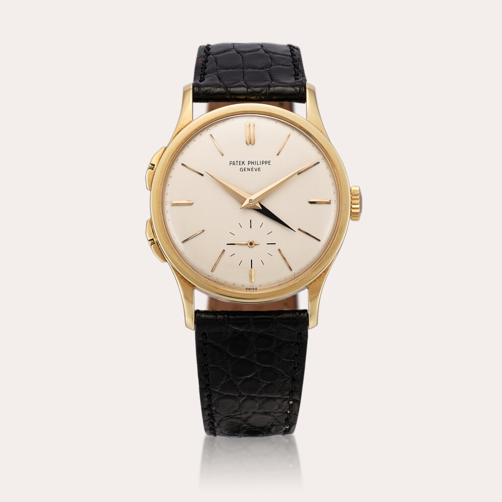 View full screen - View 1 of Lot 2300. Travel Time, Reference 2597 | A yellow gold travel time wristwatch with adjustable jumping hour hand, Made in 1961.