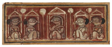 View full screen - View 1 of Lot 1805. JAMINI ROY | UNTITLED (FIVE WOMEN).