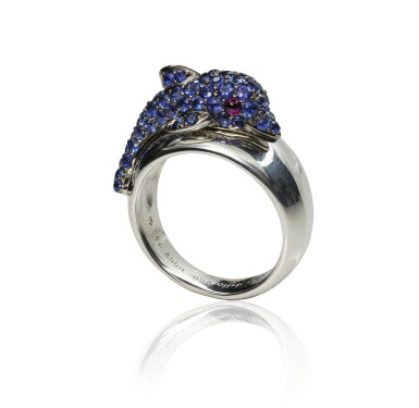 View full screen - View 1 of Lot 29. Sapphire and ruby ring, Michele della Valle.