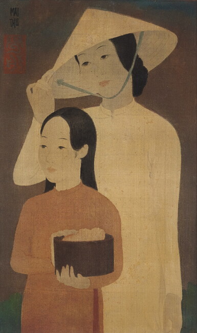 View full screen - View 1 of Lot 777. Mai Trung Thu 枚中栨 (梅忠恕) | Mère et fille 母女.
