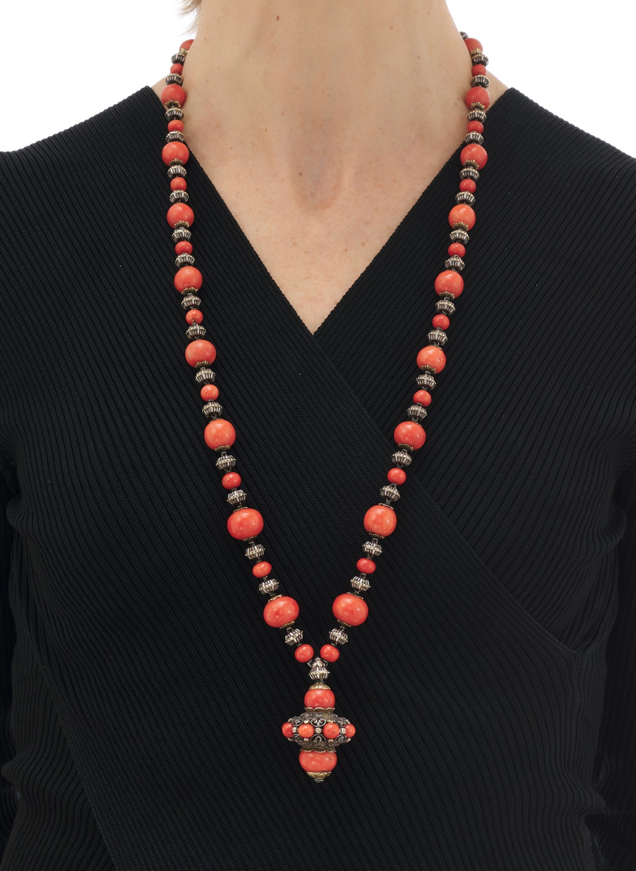 Corals Necklace|Pearls Necklace|Summer Necklace|Gemstones Necklace|Necklace Gift|Red Corals Necklace|Everyday Necklace