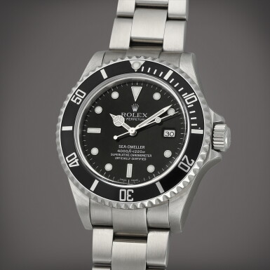 View full screen - View 1 of Lot 58. Sea-Dweller, Reference 16600 | A stainless steel wristwatch with date and bracelet | Circa 2007.