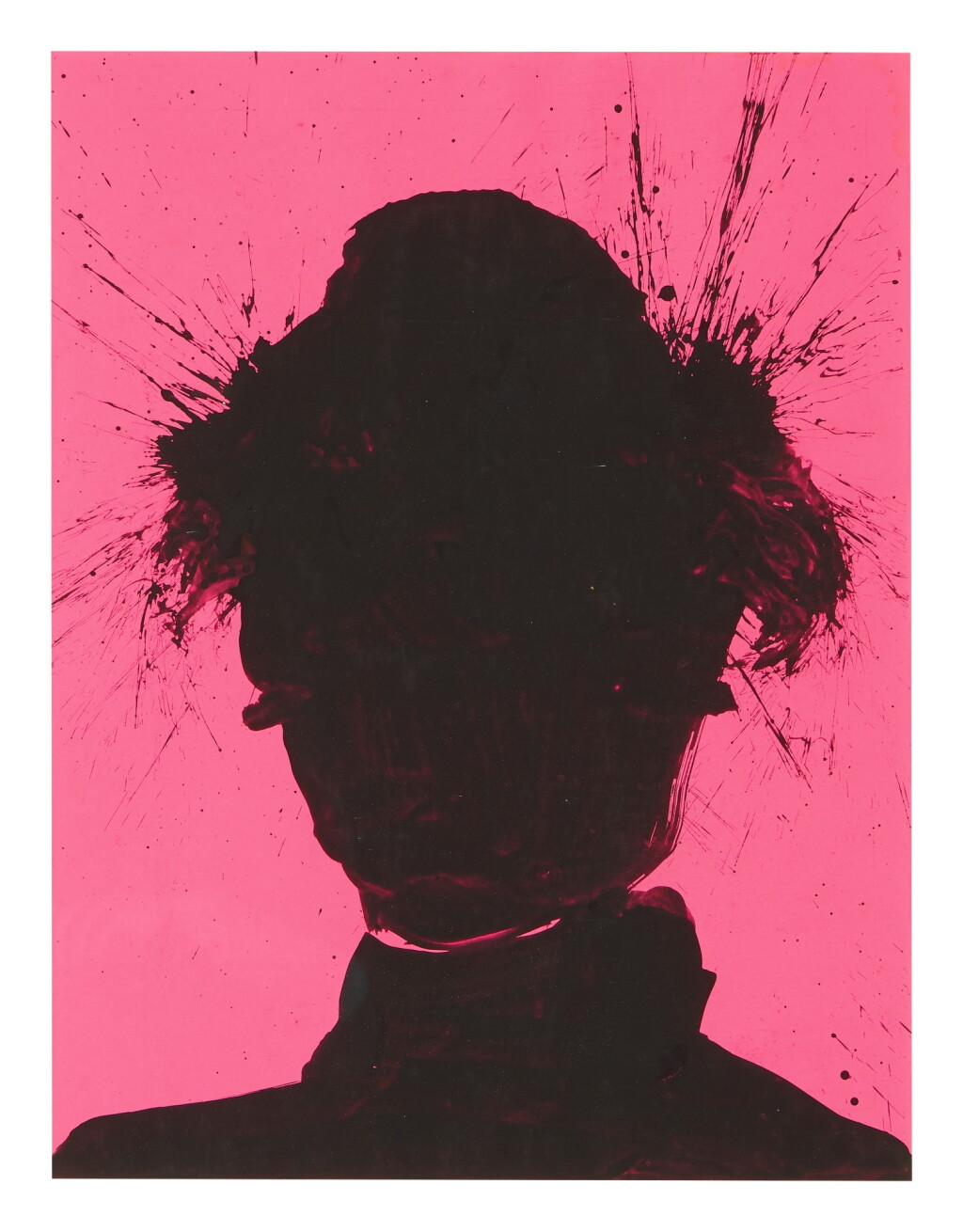 View full screen - View 1 of Lot 131. RICHARD HAMBLETON | SHADOW HEAD PORTRAIT (PINK).