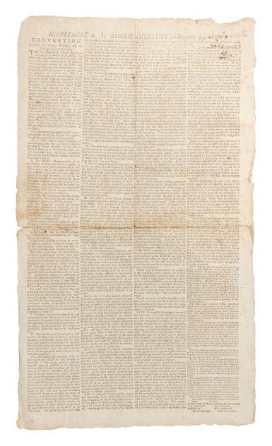 View full screen - View 1 of Lot 94. (XYZ Affair) | The treaty that ended the Quasi-War with France.