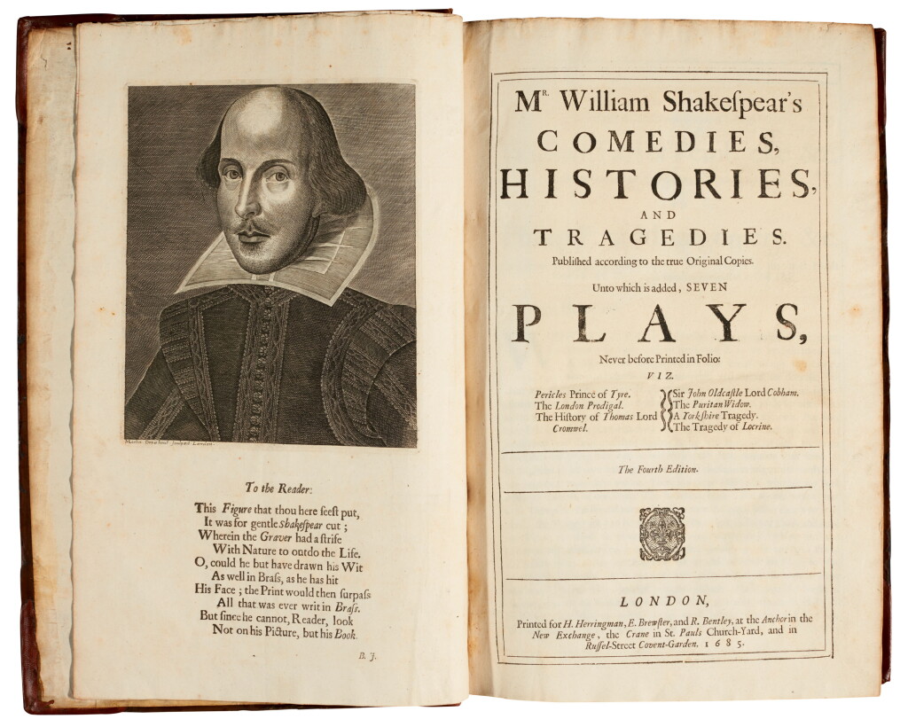 View full screen - View 1 of Lot 92. Shakespeare, Comedies, Histories and Tragedies, 1685, fourth folio.