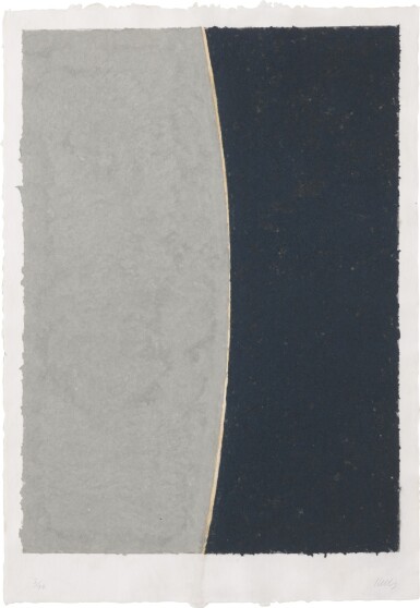 View full screen - View 1 of Lot 44. Colored Paper Image VIII (Gray Curve with Blue) (Axsom 148).