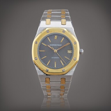 View full screen - View 1 of Lot 428. Royal Oak, reference 4100SA Montre bracelet en acier et or jaune avec date | Stainless steel and yellow gold wristwatch with date and bracelet Vers 1978 | Circa 1978.