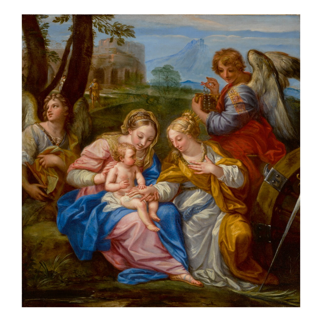 View full screen - View 1 of Lot 64. ANDREA PROCACCINI | MYSTIC MARRIAGE OF SAINT CATHERINE OF ALEXANDRIA.