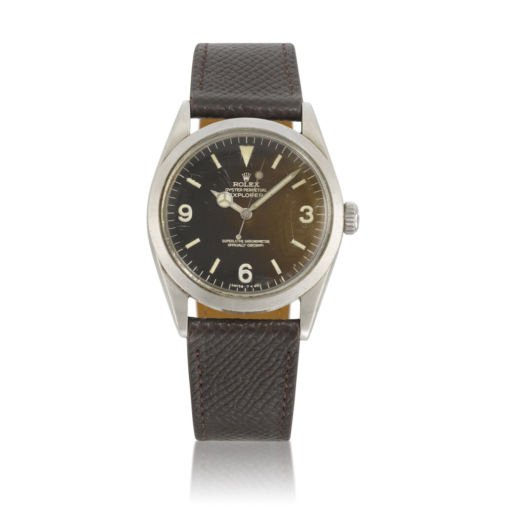 View full screen - View 1 of Lot 7. Explorer, Ref. 1016 | A stainless steel wristwatch with bracelet | Circa 1966.