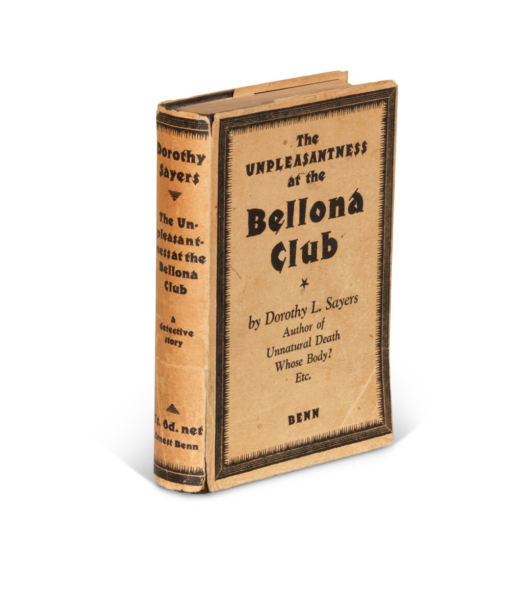 View full screen - View 1 of Lot 160. Dorothy L. Sayers | The Unpleasantness at the Bellona Club, 1928.
