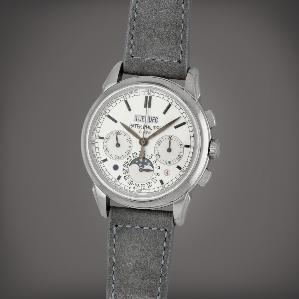 全螢幕檢視 - 查看38Reference 5270G-001 | A white gold perpetual calendar chronograph wristwatch with moon phases, leap-year and day/night indication | Circa 2011 | 百達翡麗 | 型號5270G-001 | 白金萬年曆計時腕錶備月相、閏年及晝夜顯示,製作年份約2011的1