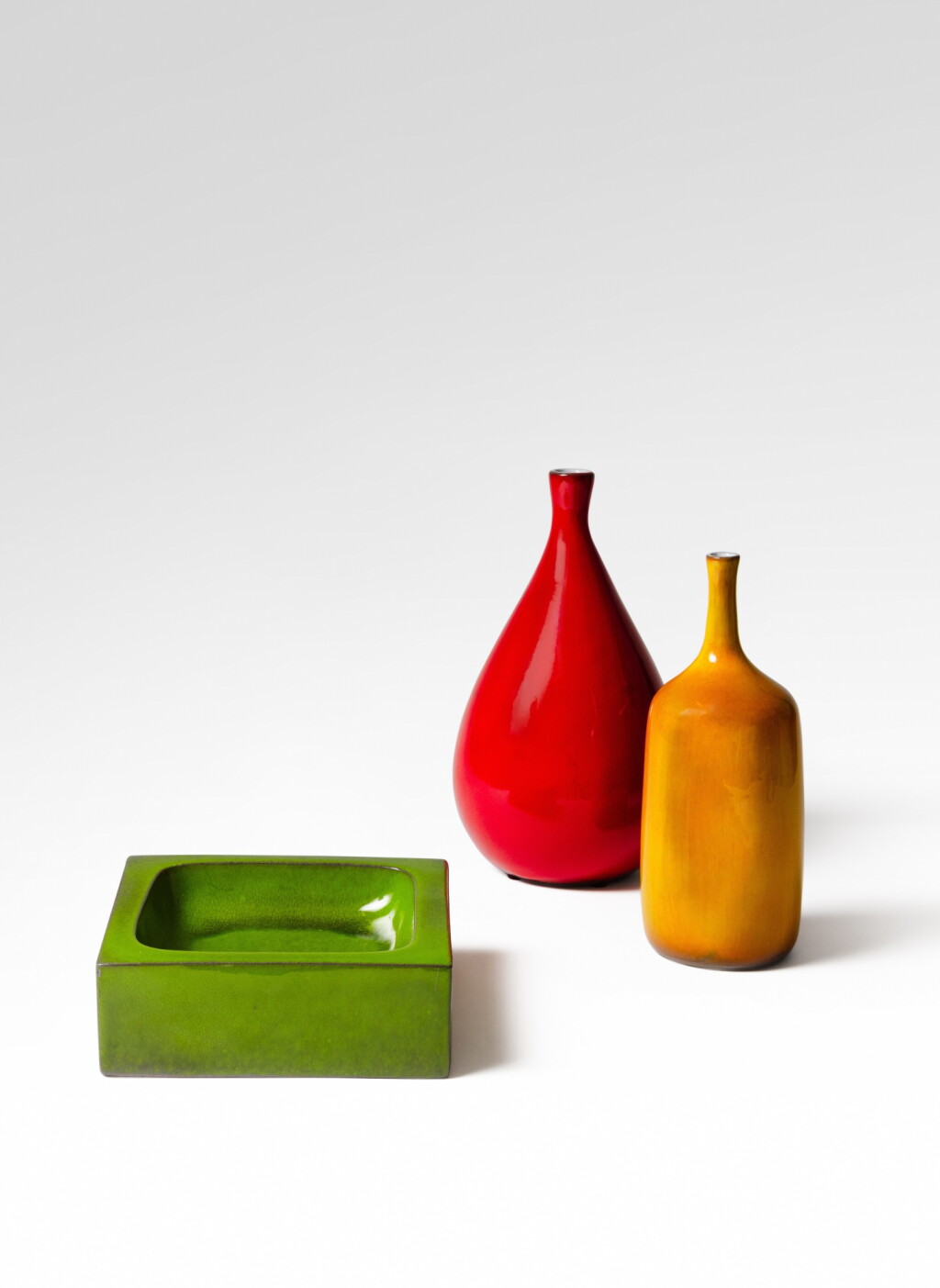 View full screen - View 1 of Lot 84. Two bottles and trinket bowl.