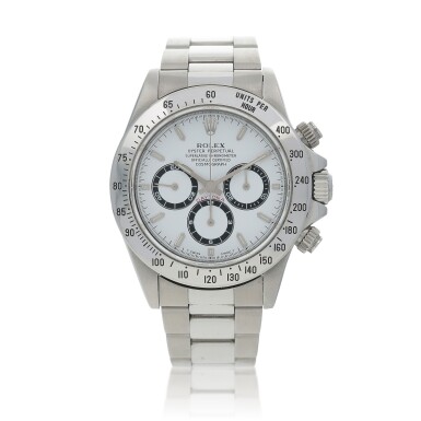 View full screen - View 1 of Lot 411. 'Zenith' Daytona, Ref. 16520 Stainless steel chronograph wristwatch with bracelet Circa 1995.