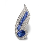 RENÉ BOIVIN | SAPPHIRE AND DIAMOND BROOCH, 1939