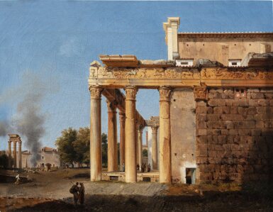 View full screen - View 1 of Lot 45. Rome, The Temple of Antoninus and Faustina.