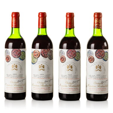 View full screen - View 1 of Lot 39. Château Mouton Rothschild 1978 (4 BT).