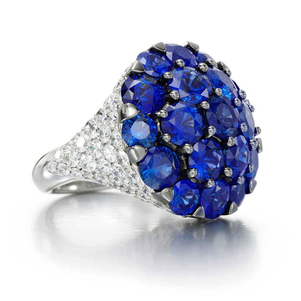 View full screen - View 1 of Lot 65. GRAFF | SAPPHIRE AND DIAMOND RING.