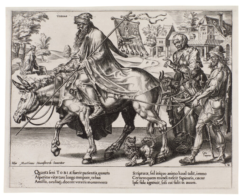 View full screen - View 1 of Lot 43. The Triumph of Patience: Four Works after Maerten van Heemskerck (Holl. 152, 154, 156, 157; New Holl. 437, 439, 441, 442).