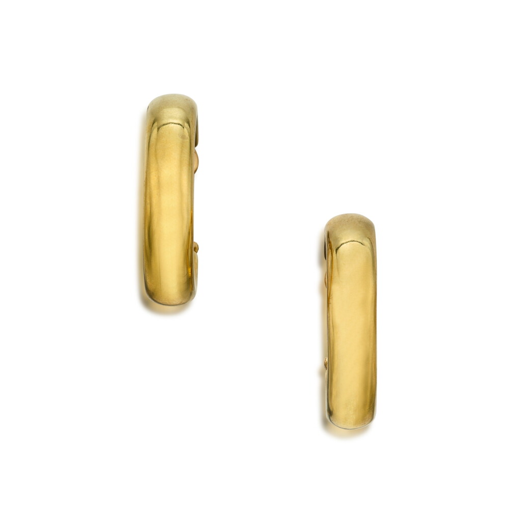 View full screen - View 1 of Lot 323. Pair of Gold Earclips.