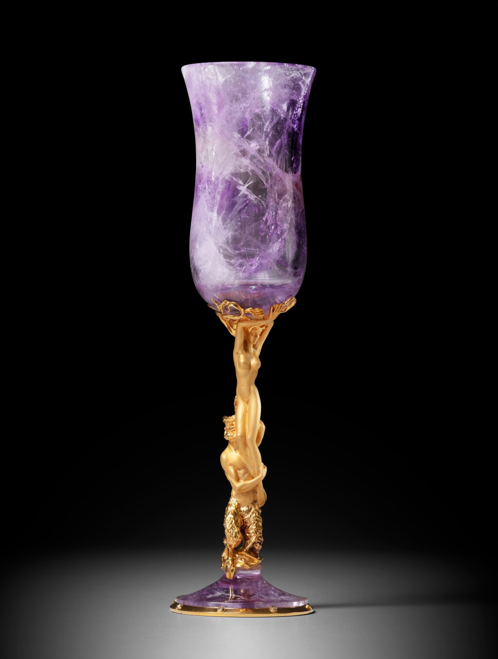 View full screen - View 1 of Lot 339. A Spanish amethyst gold-mounted cup, Carrera y Carrera, Madrid, circa 1990 | Coupe en améthyste montée en or 18 carats par Carrera y Carrera, Madrid, vers 1990.