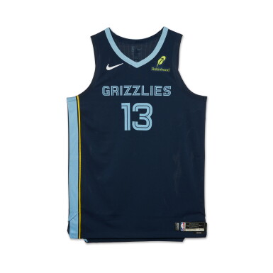 View full screen - View 1 of Lot 146. Jaren Jackson Jr. Memphis Grizzlies 2024-2025 Game Worn Icon Edition Jersey.