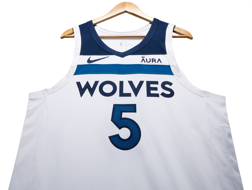 View full screen - View 1 of Lot 39. Anthony Edwards ‘Regular Season #5 Jersey Debut’ Minnesota Timberwolves 2023-2024 Kia NBA Tip-Off Game Worn Association Edition Jersey | Double-Double.