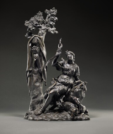 View full screen - View 1 of Lot 66. Giuseppe Piamontini (1663-1744) | Italian, Florence, circa 1724-1729 | Diana with her hounds.