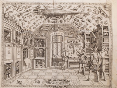View full screen - View 1 of Lot 72. Historia naturale. Venise, 1672. In-folio. Seconde édition du catalogue de son cabinet. Vélin moderne..