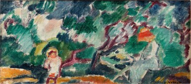 View full screen - View 1 of Lot 425. Suzanne et Jean au jardin.