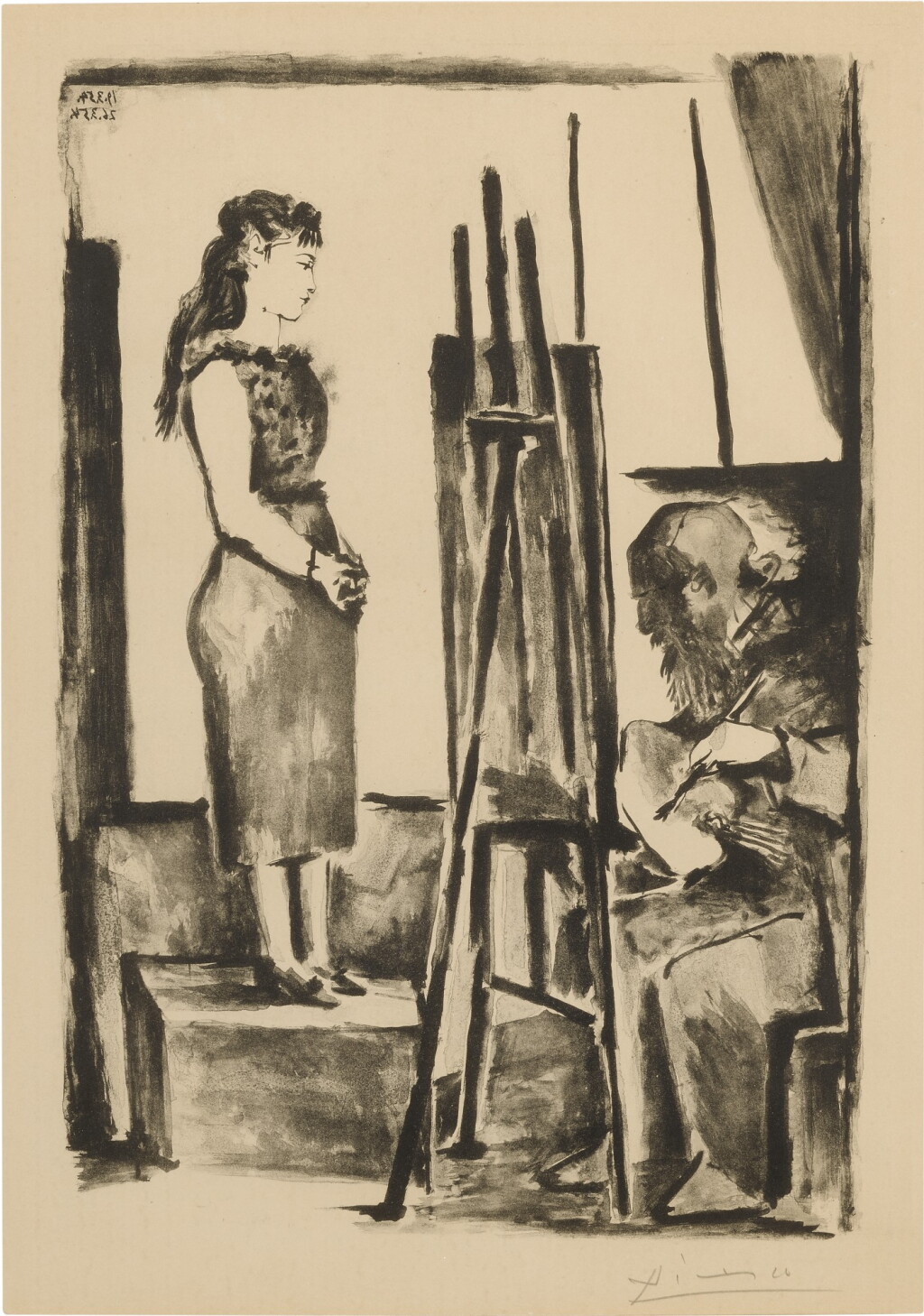 View full screen - View 1 of Lot 201. PABLO PICASSO | LA POSE HABILLÉE (B. 764; M. 257).