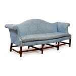THE WILLIAM ELLERY CHIPPENDALE CARVED MAHOGANY CAMEL-BACK SOFA, NEWPORT, RHODE ISLAND, CIRCA 1785