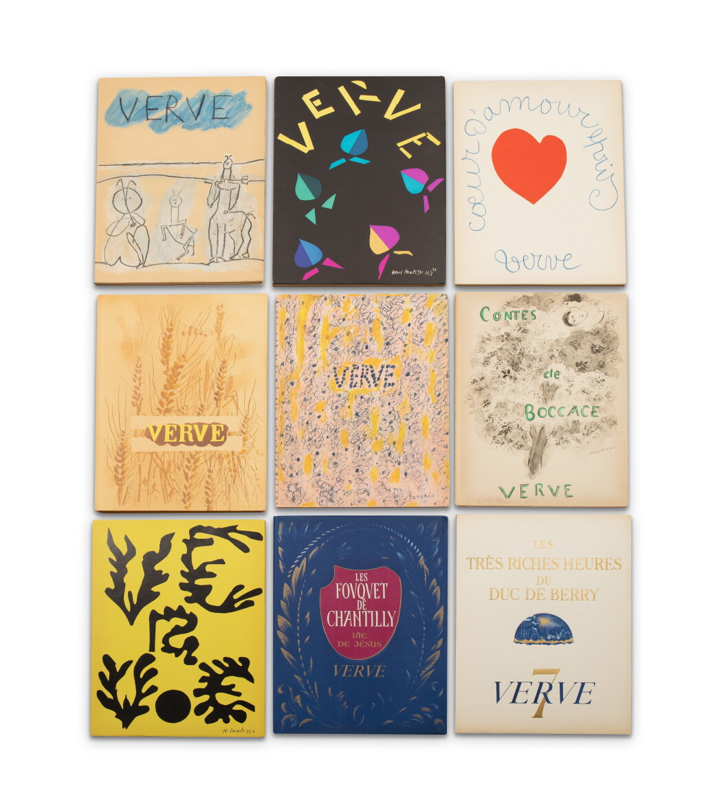 View full screen - View 1 of Lot 105. VERVE. Revue. 19 numéros, en 14 volumes. .