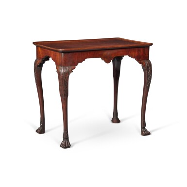 View full screen - View 1 of Lot 364. A George II Carved Mahogany Rectangular Center Table, Circa 1740.