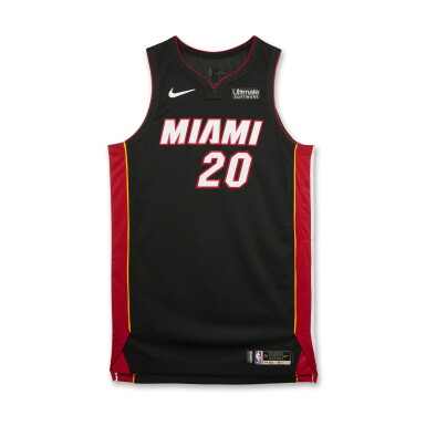 View full screen - View 1 of Lot 155. Justise Winslow Miami Heat 2019-2020 Game Worn Icon Edition Jersey .