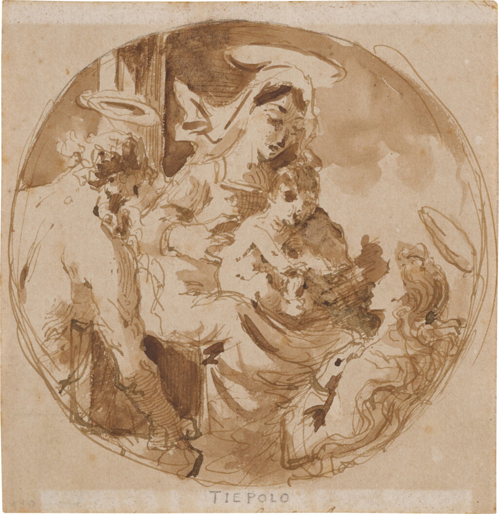 View full screen - View 1 of Lot 137. The Madonna and Child Surrounded by Saints.