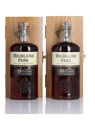 View full screen - View 1 of Lot 56. Highland Park 25 Year Old 45.7 abv NV (2 Bottles 75cl).