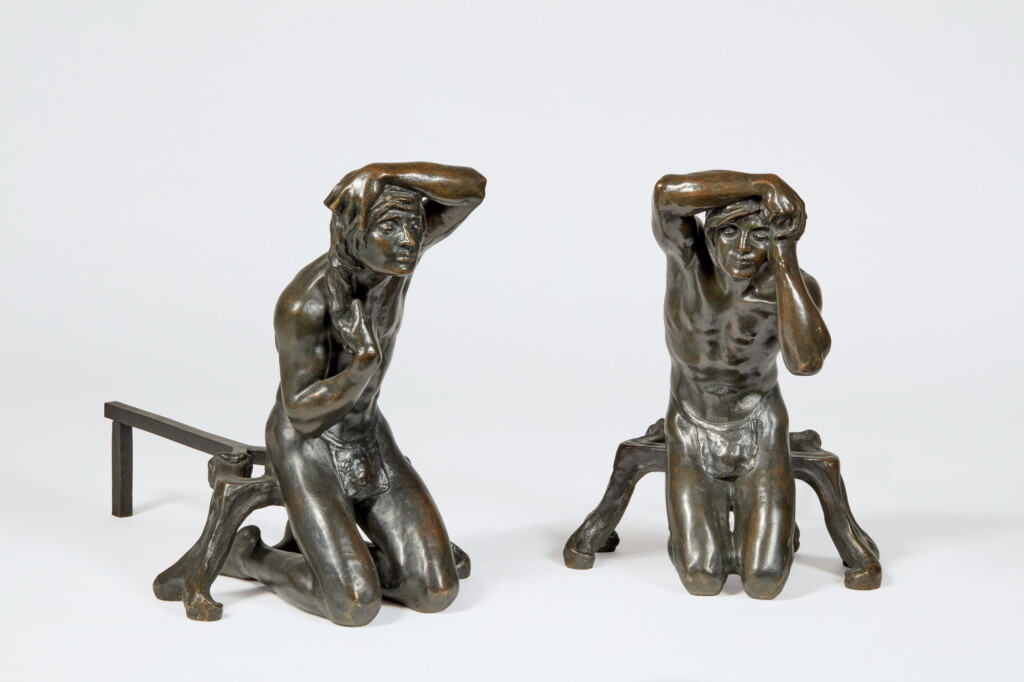 View full screen - View 1 of Lot 62. Louis McClellan Potter, Pair of Figural Andirons.