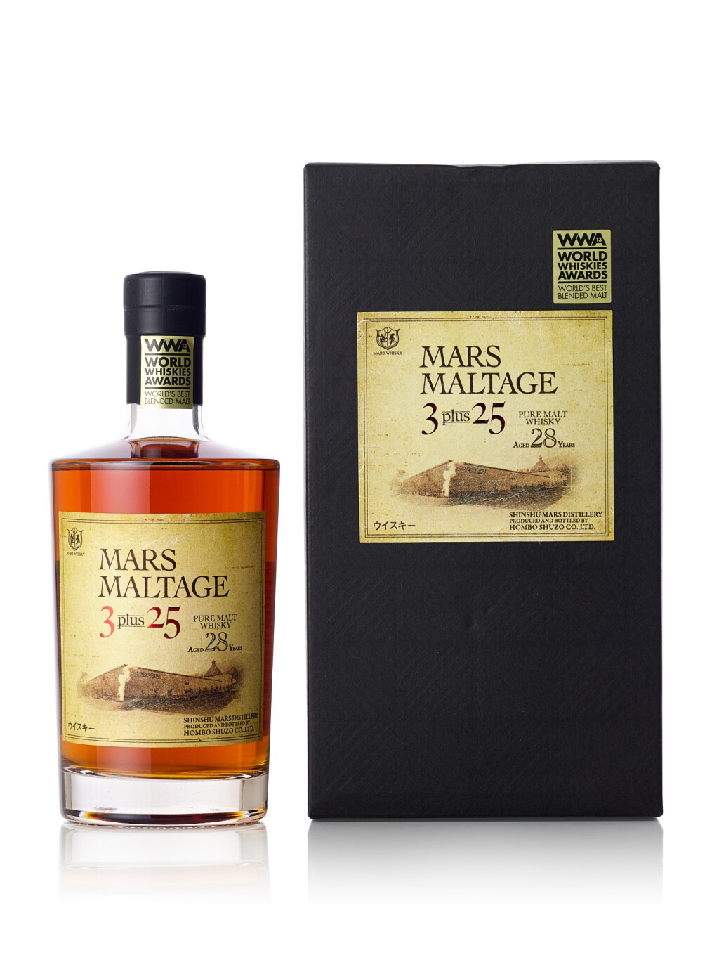 View full screen - View 1 of Lot 5098. Mars Maltage 3 Plus 25 Pure Malt Whisky 28 Year Old 46.0 abv NV (1 BT70).