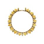 Gold and glass necklace, circa 1880