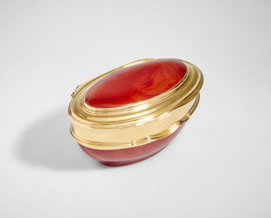 View full screen - View 1 of Lot 712. A Gold-Mounted Hardstone Snuff-box, Noel Hardivilliers, Paris, 1730/1731.