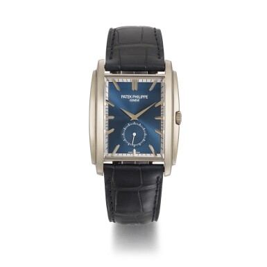 View full screen - View 1 of Lot 342. PATEK PHILIPPE | GONDOLO, REF 5124G-011, WHITE GOLD RECTANGULAR WRISTWATCH, CIRCA 2015.