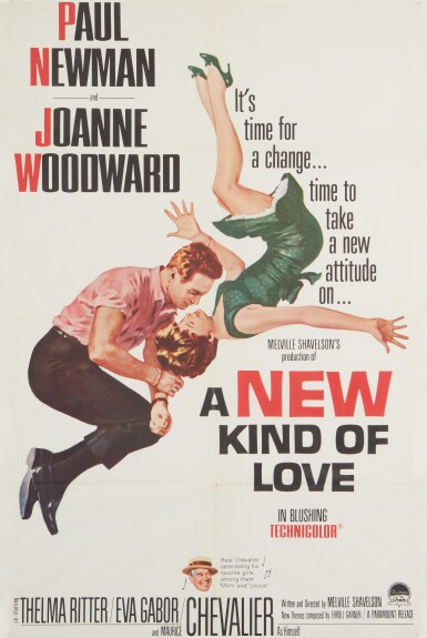 View full screen - View 1 of Lot 125. "A New Kind of Love" | Movie Poster.
