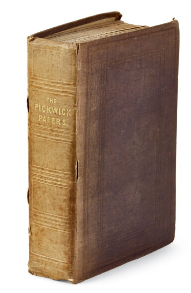 View full screen - View 1 of Lot 20. Dickens, The Posthumous Papers of the Pickwick Club, 1837, first book edition, previously owned by Dickens' lawyer.