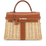Limited Edition Fauve Barenia and Osier Wicker Picnic Kelly 35 Palladium Hardware, 2011