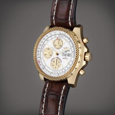View full screen - View 1 of Lot 156. Reference K13362 Breitling for Bentley | A special edition yellow gold automatic chronograph wristwatch with day and date, Circa 2005.