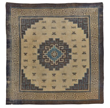 View full screen - View 1 of Lot 197. A Mongolian carpet, first half 19th century.