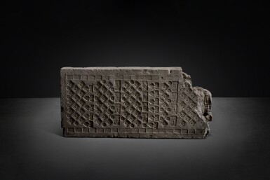 View full screen - View 1 of Lot 542. An impressed gray pottery 'hunting' tomb tile, Western Han dynasty .