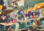 SAYED HAIDER RAZA | UNTITLED (MARKET SCENE)