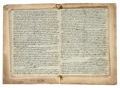 View full screen - View 1 of Lot 94. China—Carlo Ambrogio Mezzabarba | Manuscript account of his visit to China. 1720-21. Heber-Phillipps provenance.